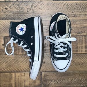 Converse black and white high tops